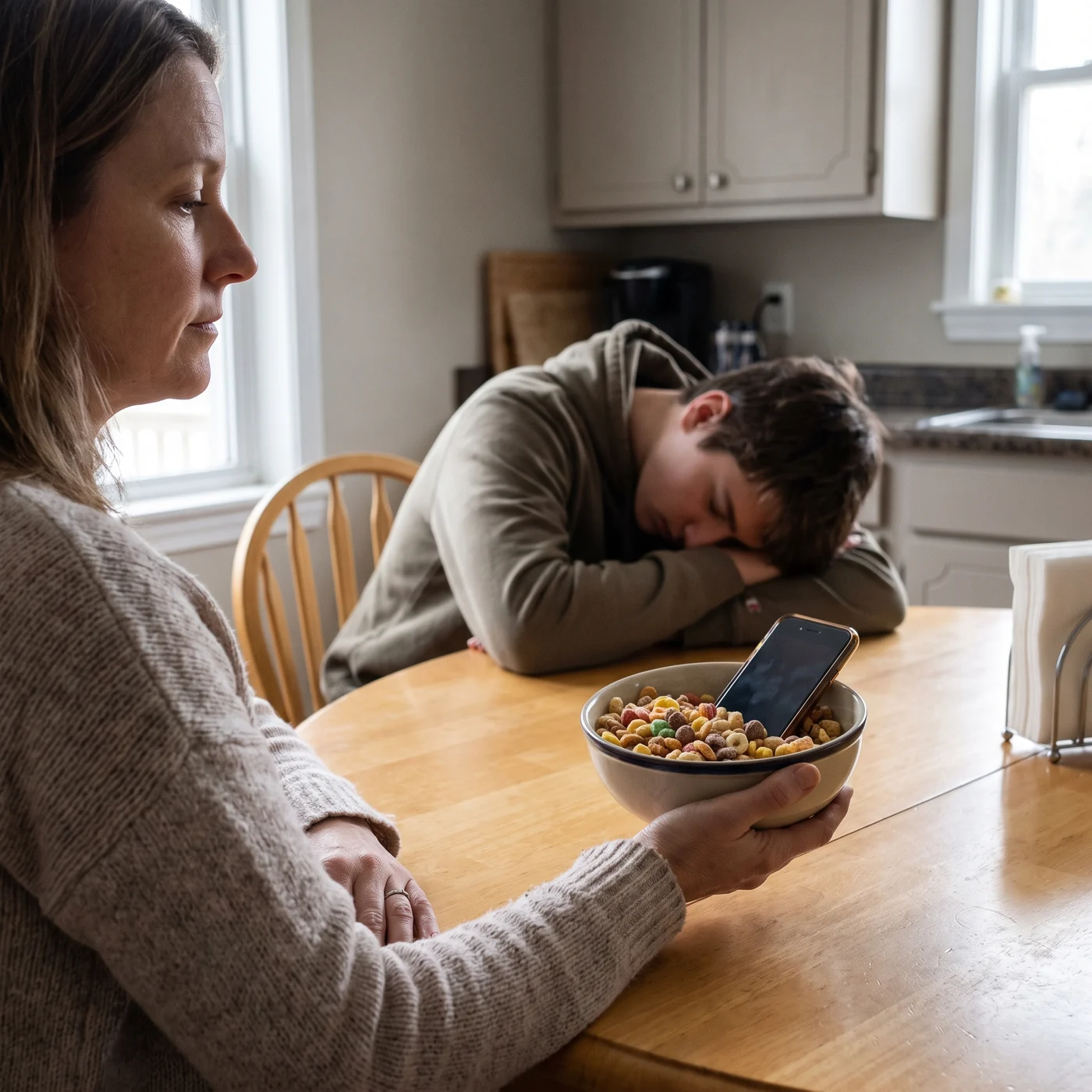 The Phone in the Cereal Bowl, candidate B for ad-03