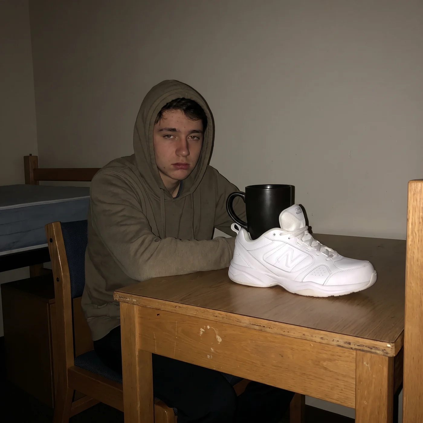 The Dorm Mug in a Sneaker, candidate B for ad-05