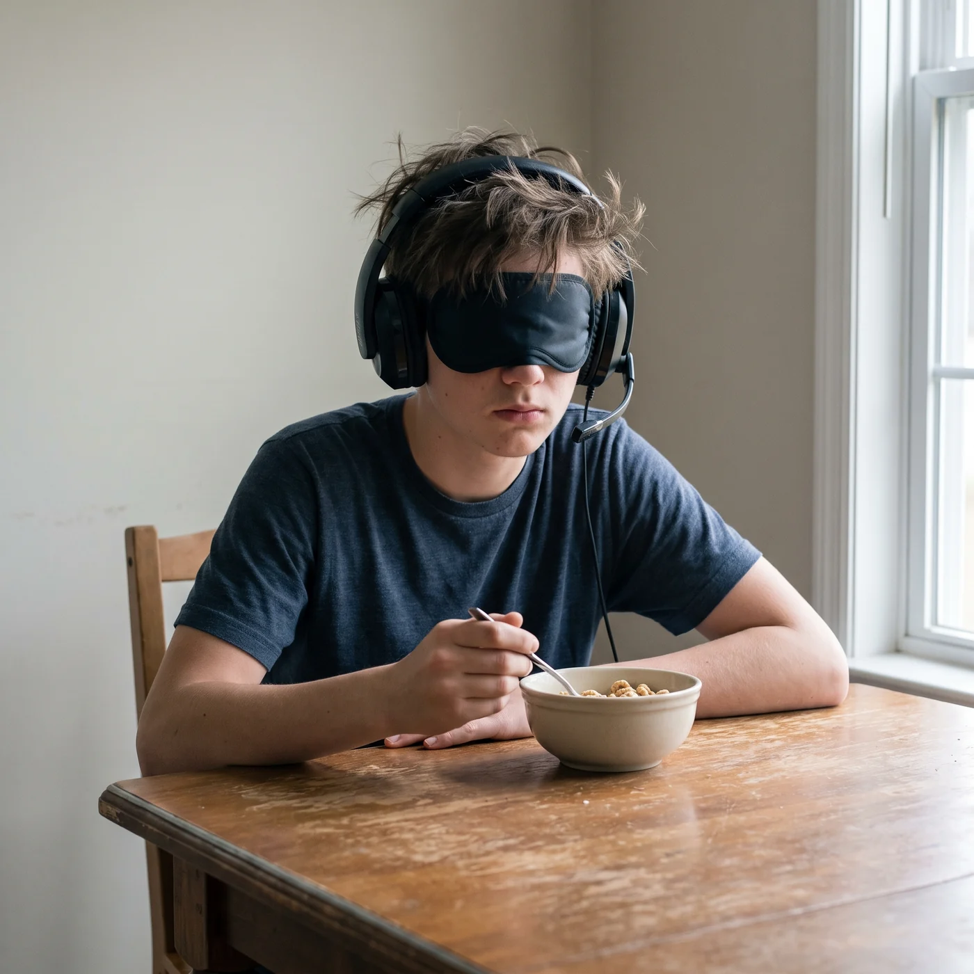 Drive-Through Headset Over a Sleep Mask, candidate B for ad-07