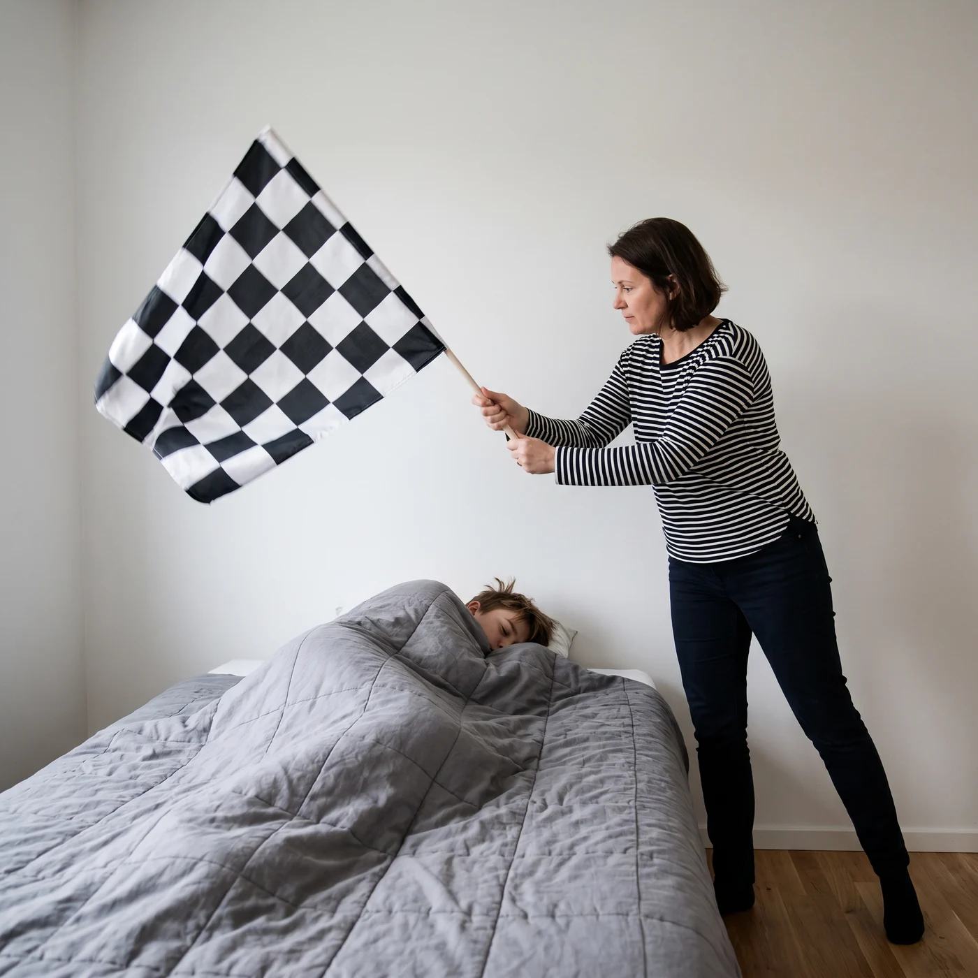 Race Official At The Bedroom Door, candidate A for ad-14