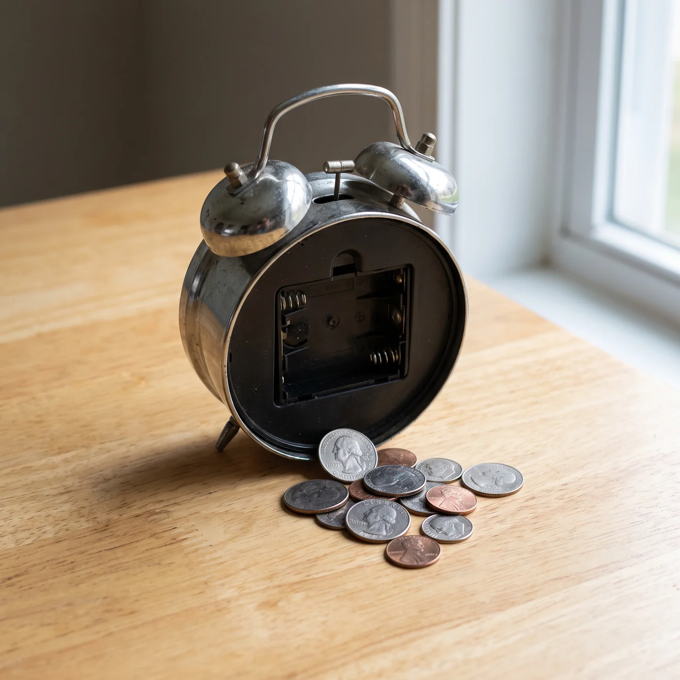 The Alarm Clock Spills Its Coins, candidate A for ad-17